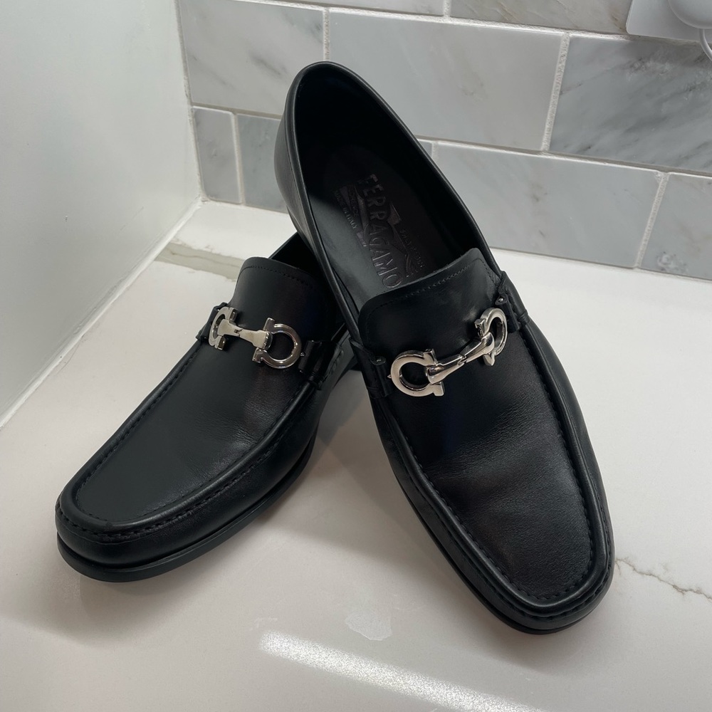 Salvatore Ferragamo Grandioso Leather Bit Loafers